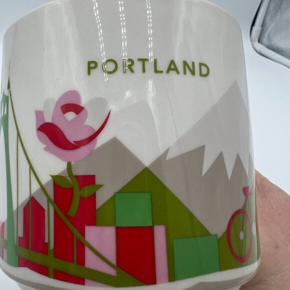 Starbucks 2013 You Are Here Collector's Series Mug Portland OR Mug Bridges Roses - Picture 3 of 9